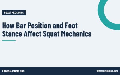 How Bar Position and Foot Stance Affect Squat Mechanics